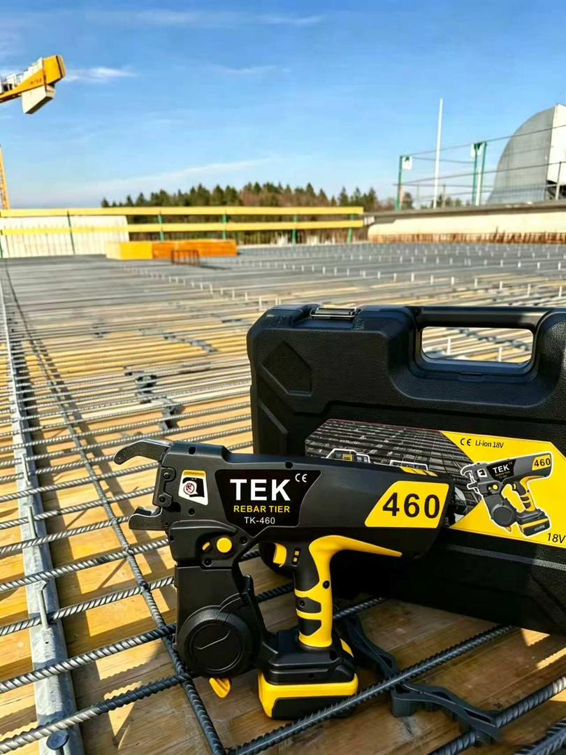 TEK Rebar Tier on construction site with rebar grid